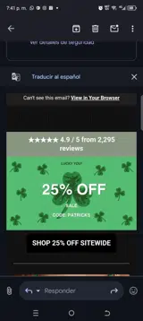 Patricks coupon verification screenshot
