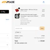 Joymade coupon verification screenshot