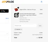 Joymade coupon verification screenshot