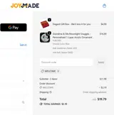 Joymade coupon verification screenshot