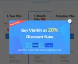 20VIDI coupon verification screenshot