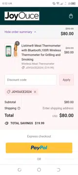 joyouce2024 coupon verification screenshot
