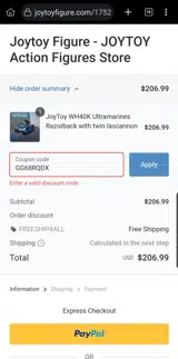 GG68RQDX coupon verification screenshot