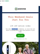 weekend10 coupon verification screenshot