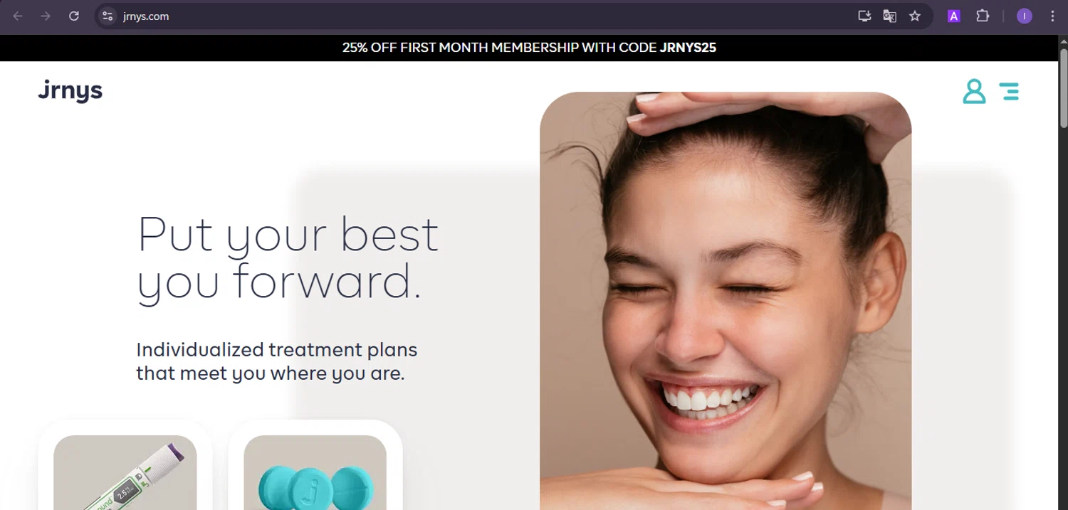 JRNYS coupon code screenshot showing code JRNYS25 applied at JRNYS checkout page. Uploaded by SimplyCodes community member joineds on Sep 22, 2025