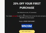 JTC Guitar coupon verification screenshot
