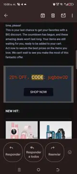jugbow20 coupon verification screenshot