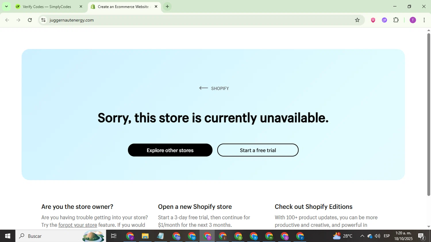Juggernaut Tactical discount code screenshot showing code UNSTOPPABLE applied at Juggernaut Tactical checkout page. Uploaded by SimplyCodes community member ThriftyCurator4085 on Oct 18, 2025