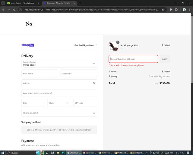 Julian Fashion checkout page showing Julian Fashion promo code box | Screenshot taken by SimplyCodes community member on Aug 19, 2025