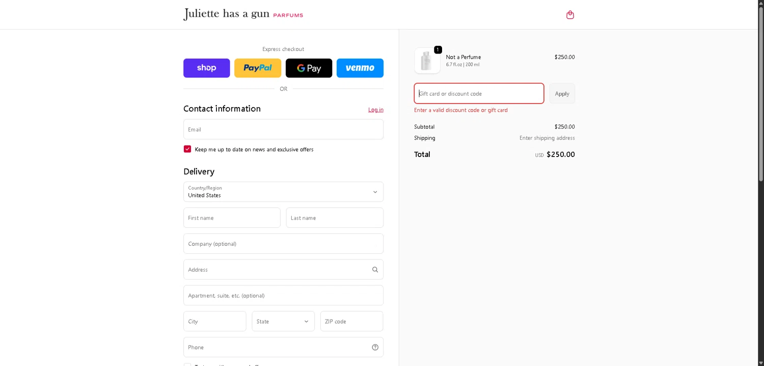 Juliette has a Gun discount code screenshot showing code IPSY15 applied at Juliette has a Gun checkout page. Uploaded by SimplyCodes community member PromoElite4745 on Feb 18, 2026