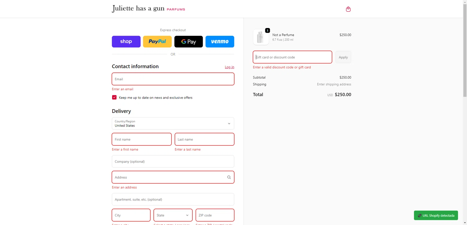 Juliette has a Gun discount code screenshot showing code ALLURE15 applied at Juliette has a Gun checkout page. Uploaded by SimplyCodes community member SwiftCurator4059 on Feb 22, 2026