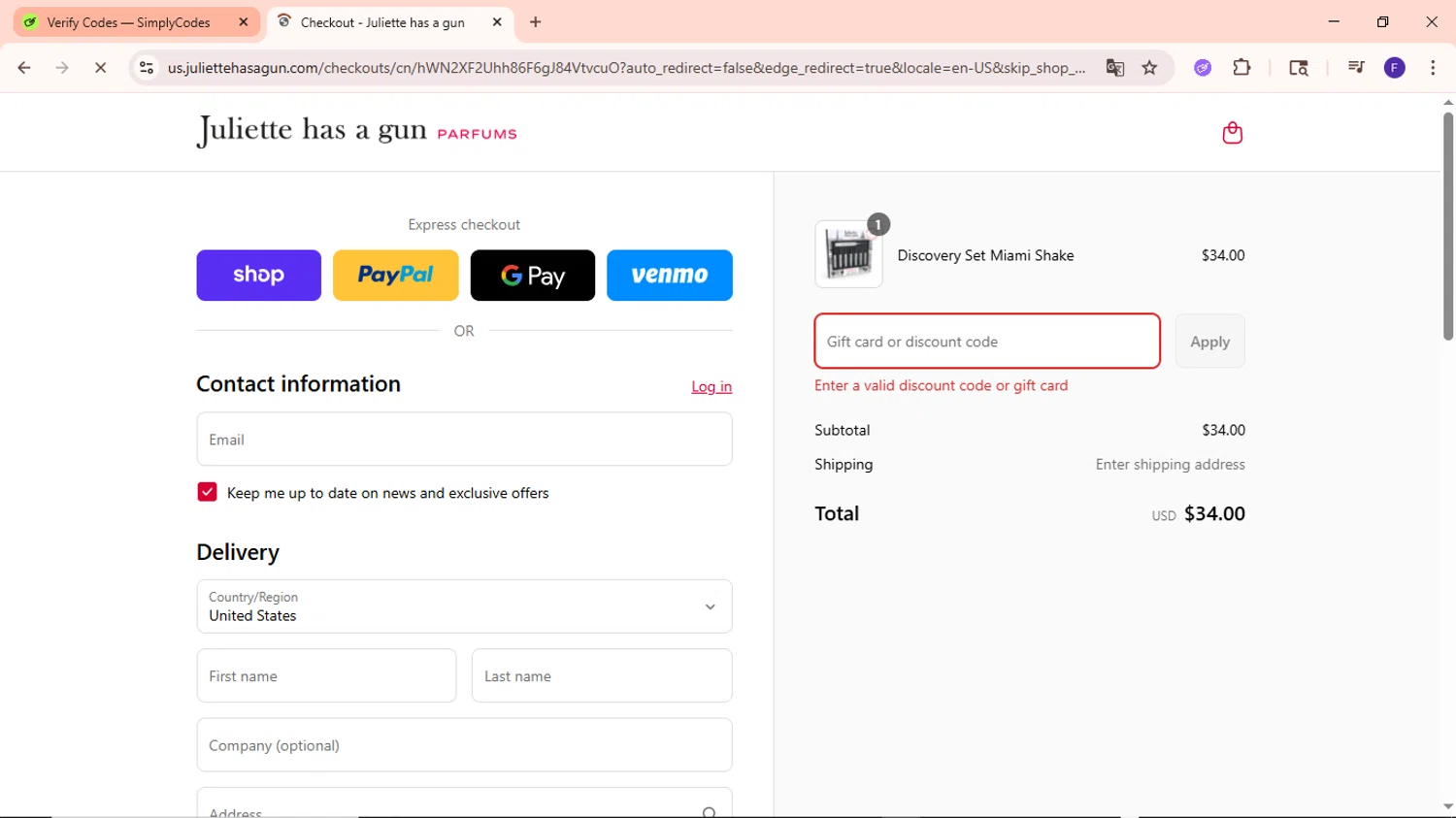 Juliette has a Gun discount code screenshot showing code FFF15 applied at Juliette has a Gun checkout page. Uploaded by SimplyCodes community member MightyCaptain635 on Sep 3, 2025