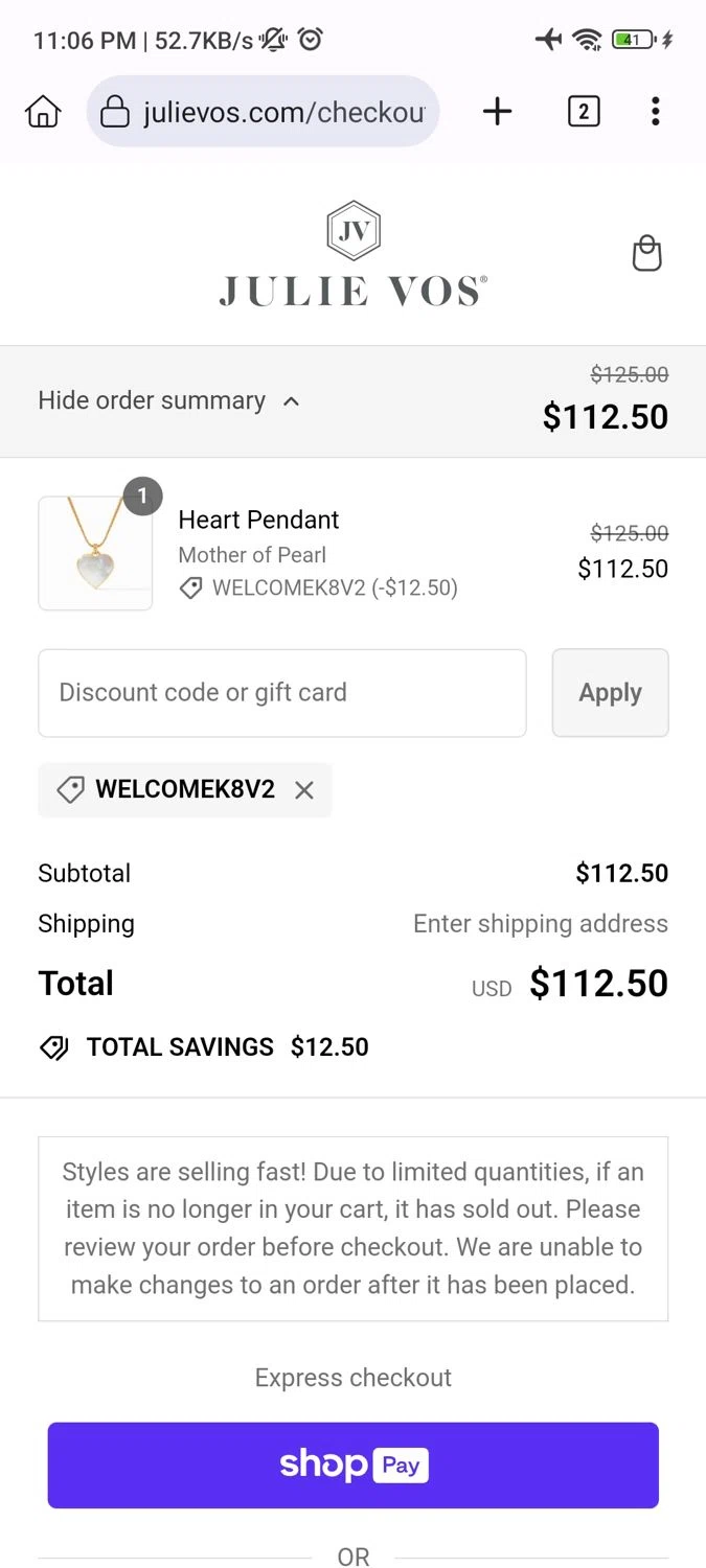 Julie Vos Discount Codes 10 Off September 2024