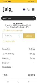 MOTHER5 coupon verification screenshot