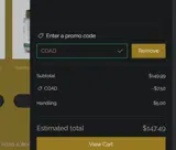 COAD coupon verification screenshot