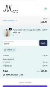 10WIRI coupon verification screenshot