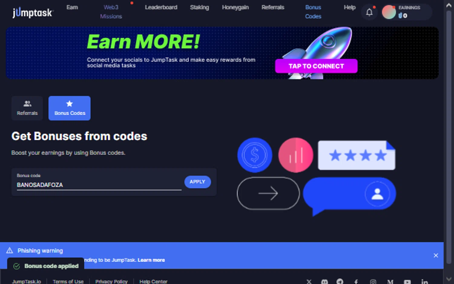 JumpTask.io promo code screenshot showing code BANOSADAFOZA applied at JumpTask.io checkout page. Uploaded by SimplyCodes community member TraxoGamer on Oct 16, 2025