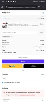 SWEETDEAL coupon verification screenshot