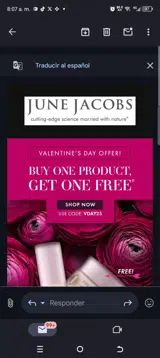 Vday25 coupon verification screenshot