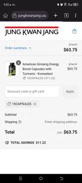 15CAPSULES coupon verification screenshot