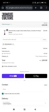 JESUSDAVID coupon verification screenshot