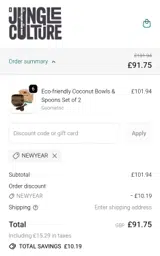 NEWYEAR coupon verification screenshot