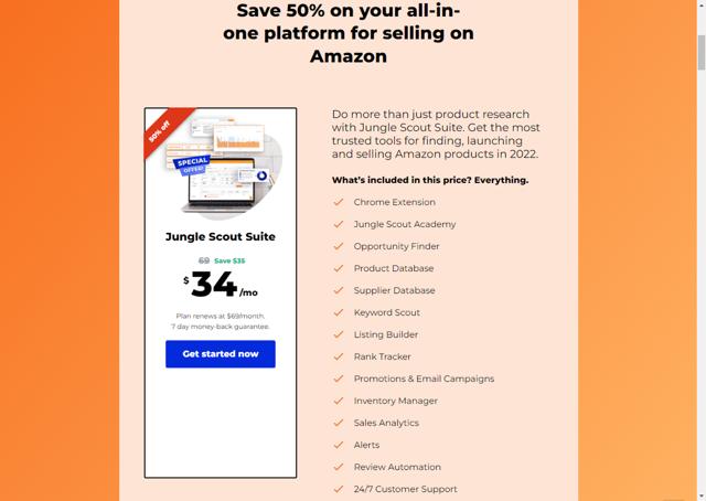 Jungle Scout checkout page showing Jungle Scout discount code box | Screenshot taken by SimplyCodes community member on Oct 9, 2023