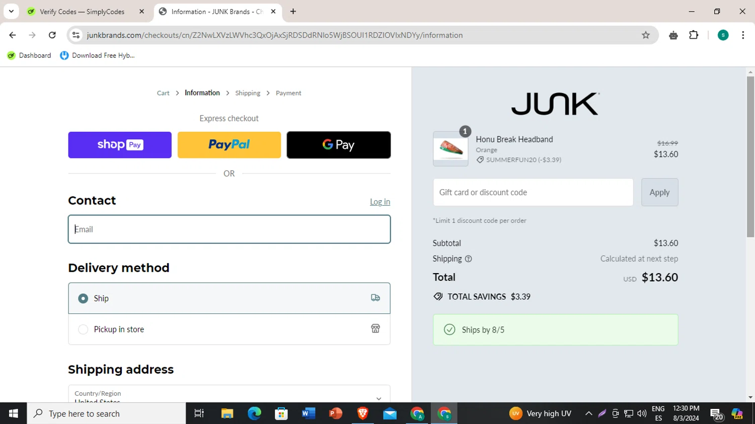 Junk Brands Discount Codes 10 Off October 2024