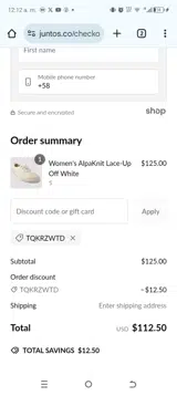 TQKRZWTD coupon verification screenshot