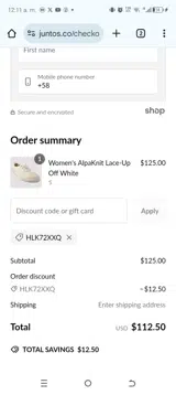 HLK72XXQ coupon verification screenshot
