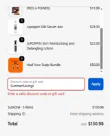 SummerSavings coupon verification screenshot