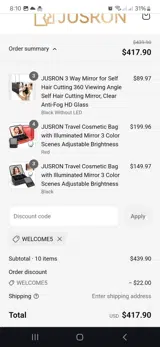 Welcome5 coupon verification screenshot