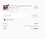 MUACHRISSY coupon verification screenshot