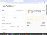 Just Art Pottery coupon verification screenshot