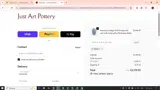 Just Art Pottery coupon verification screenshot