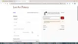 Just Art Pottery coupon verification screenshot