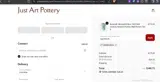 Just Art Pottery coupon verification screenshot