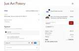 Just Art Pottery coupon verification screenshot