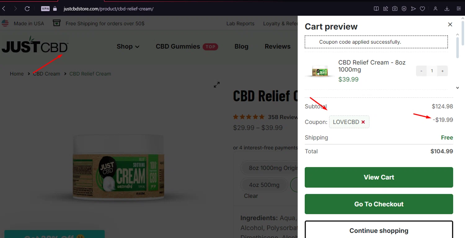 Just CBD Coupons 20 Off November 2024