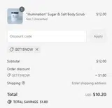 GET15NOW coupon verification screenshot