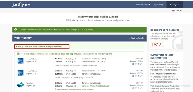 Justfly.com checkout page showing Justfly.com promo code box | Screenshot taken by SimplyCodes community member on Aug 7, 2021