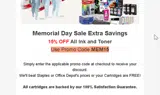 Just Ink and Toner coupon verification screenshot