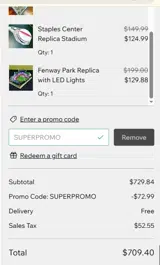 SUPERPROMO coupon verification screenshot