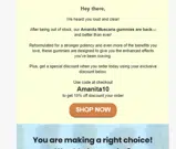 Amanita10 coupon verification screenshot
