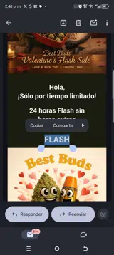 Flash coupon verification screenshot