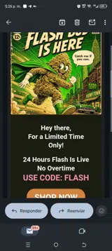 Flash coupon verification screenshot