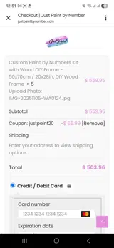 justpaint20 coupon verification screenshot