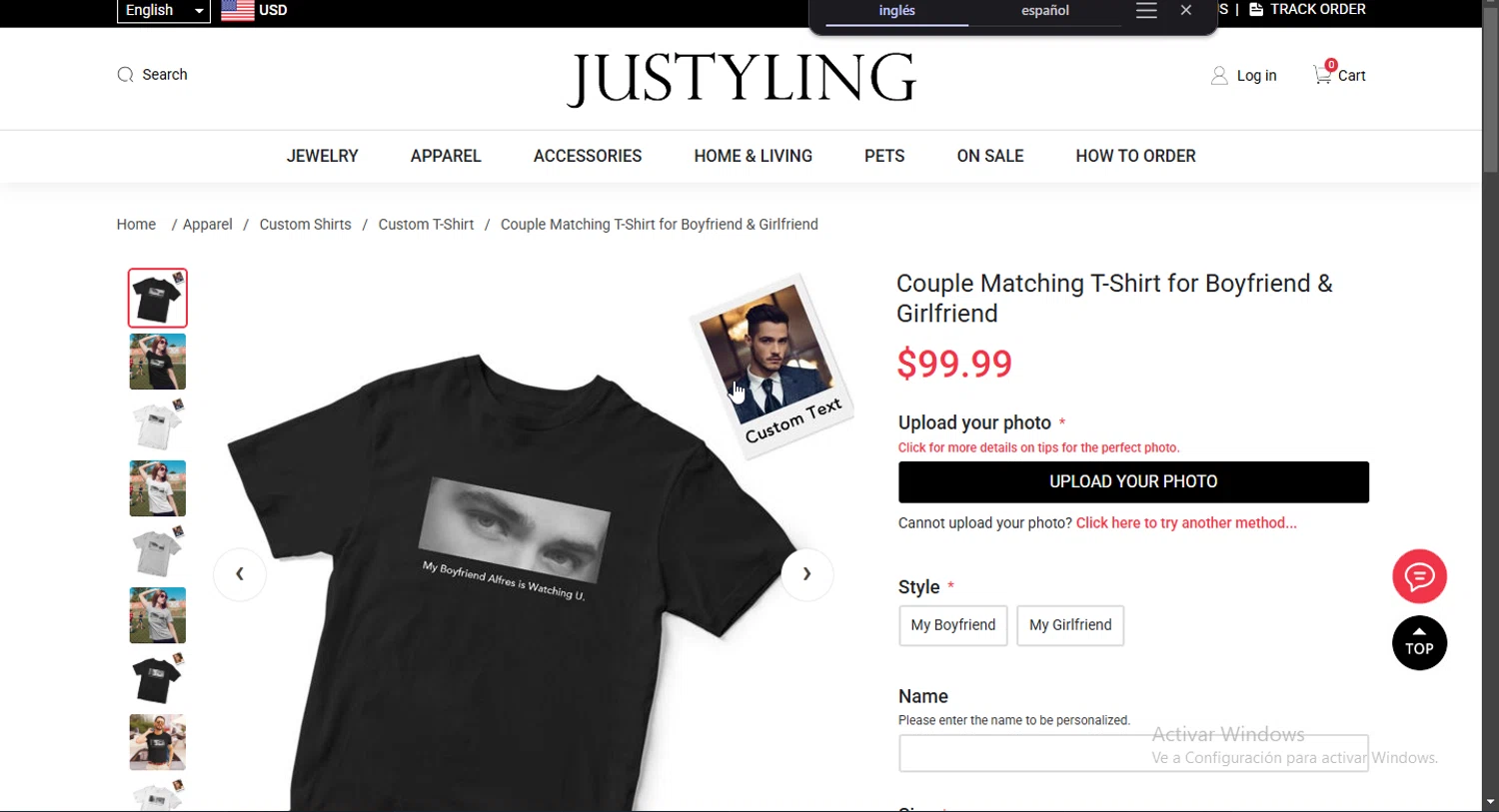 Justyling promo code screenshot showing code SASAFPROMO applied at Justyling checkout page. Uploaded by SimplyCodes community member Puta_madre10 on Mar 22, 2025