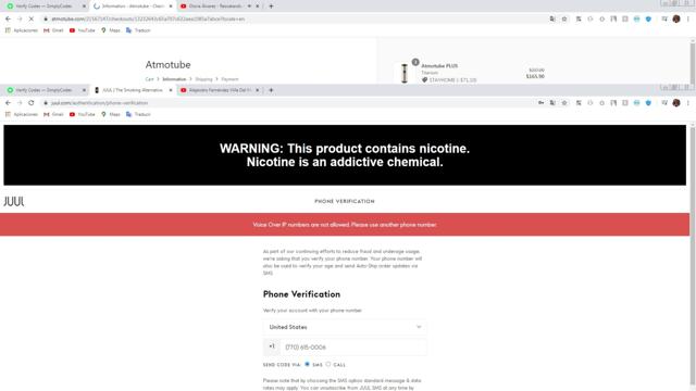 Juul checkout page showing Juul promo code box | Screenshot taken by SimplyCodes community member on Jun 5, 2020