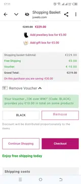 BLACK coupon verification screenshot